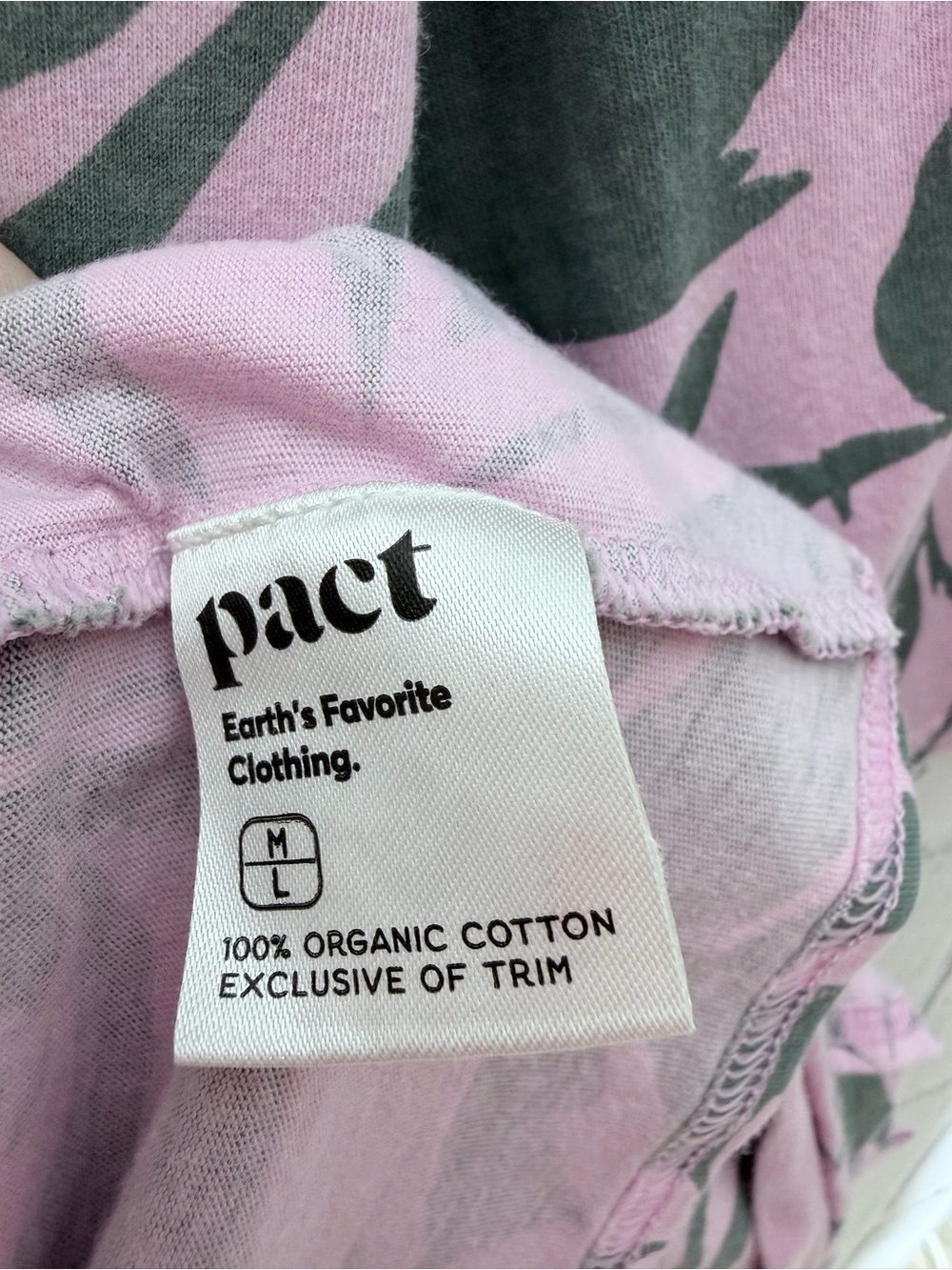 🌿💗 PACT SET 100% Organic Cotton Floral Robe & Pants Set M / M-L - Picture 7 of 14